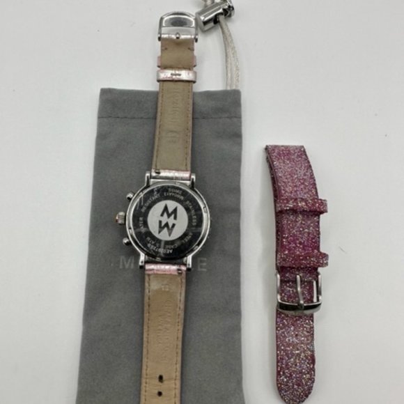 Michele Fleur Diamond Steel MOP Dial Ladies Quartz Watch MW04A13 (AUTHENTIC) - Picture 10 of 10